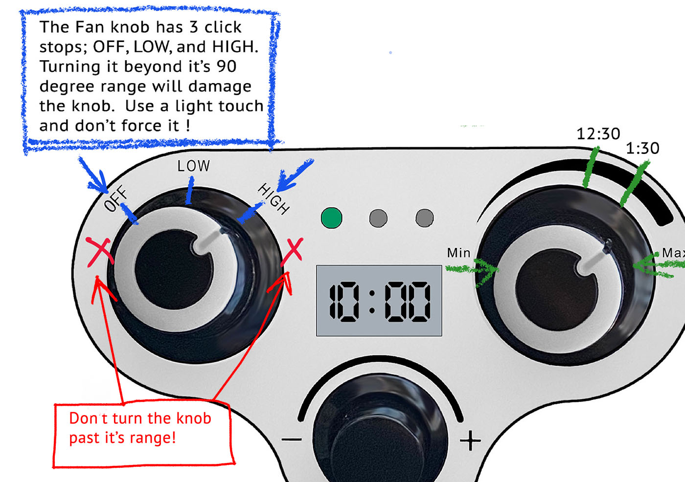 Popper knobs fan knob range-Med